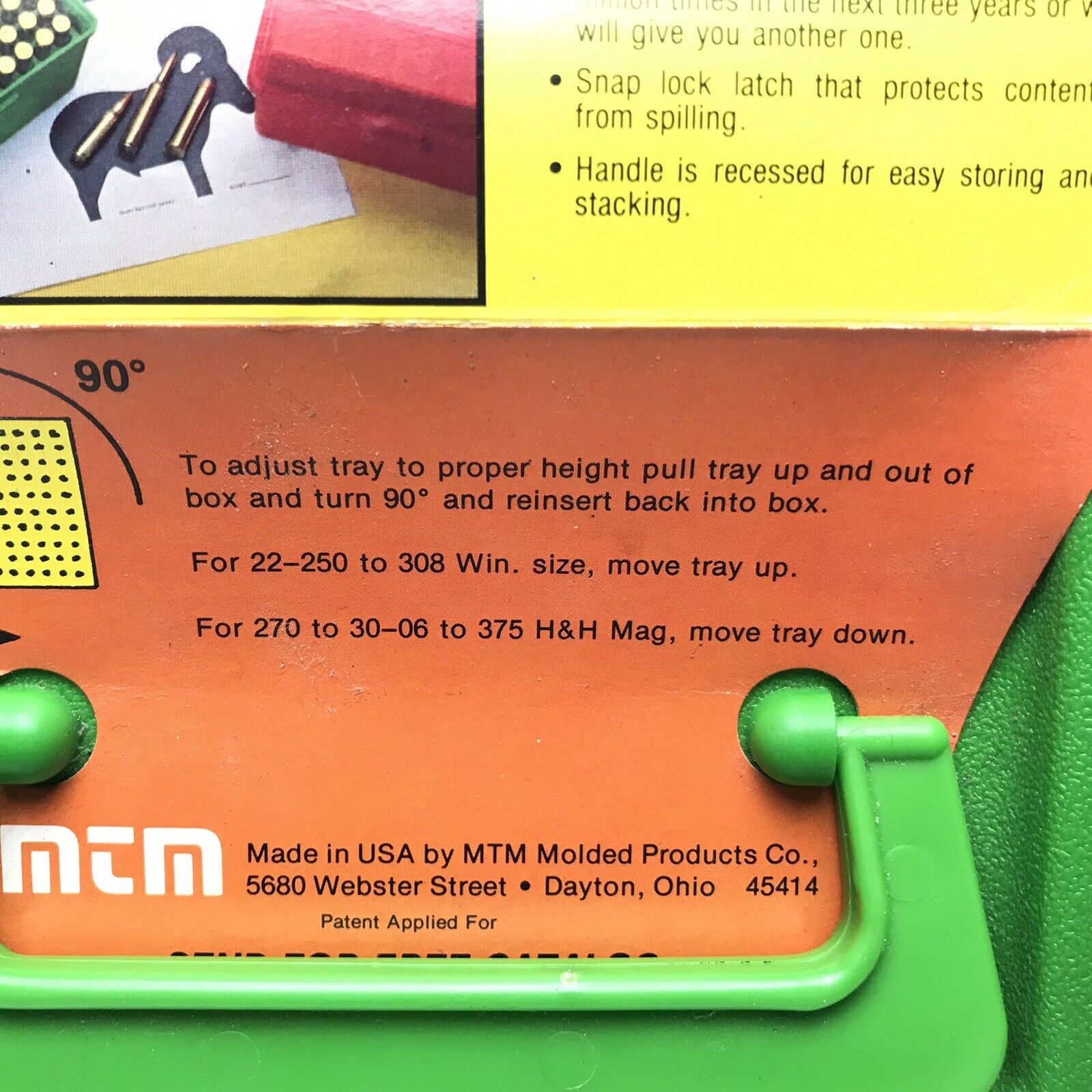 MTM CaseGard Deluxe R100 Series Ammo Box 100 Rounds Green Holds