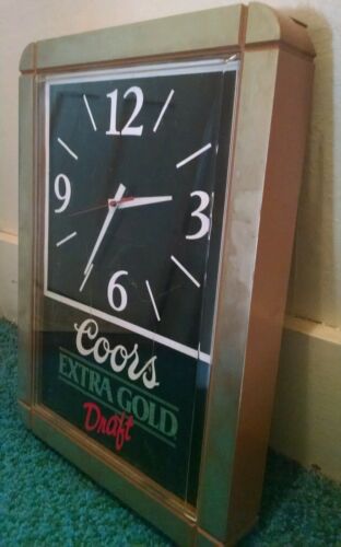 Coors extra gold draft clock